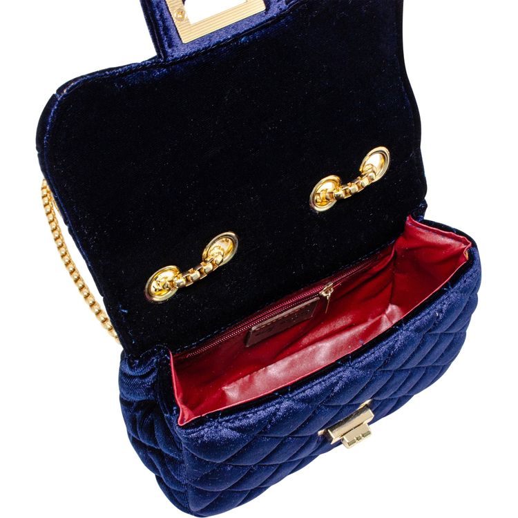 Zomi Gem Trend Accessories Classic Large Suede Handbag - Navy
