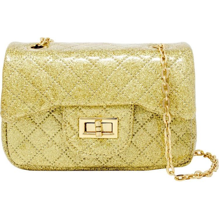 Zomi Gem Trend Accessories Classic Quilted Sparkle Mini Purse - Gold