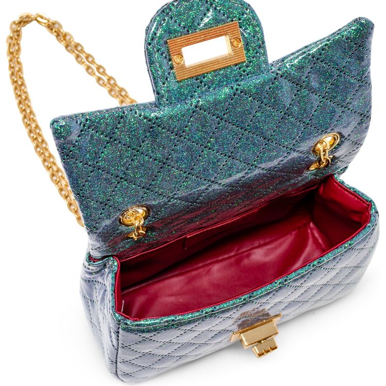 Zomi Gem Trend Accessories Classic Quilted Sparkle Mini Purse - Green