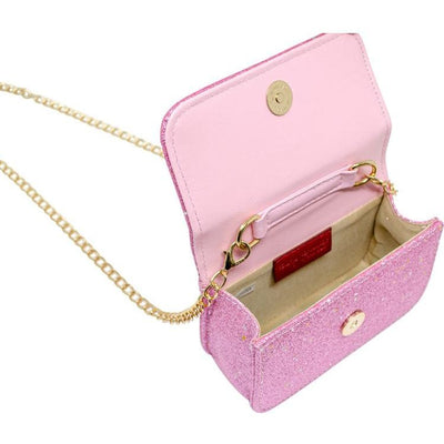 Zomi Gem Trend Accessories Glitter Pearl Handle Bow Handbag - Pink