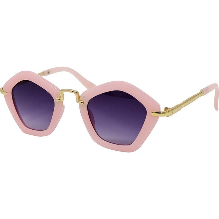 Zomi Gem Trend Accessories Pink Polygon Sunglasses