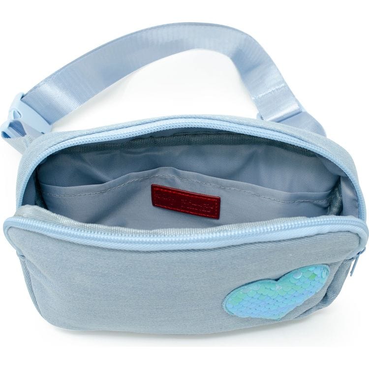 Zomi Gem Trend Accessories Sequin Heart Belt Bag for Kids - Blue (Denim)