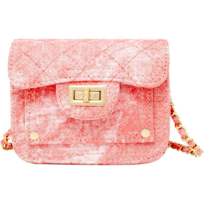 Zomi Gem Trend Accessories Tie Dye Quilted Denim Handbag - Pink