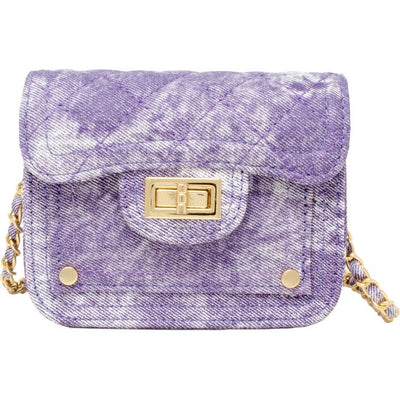 Zomi Gem Trend Accessories Tie Dye Quilted Denim Handbag - Purple