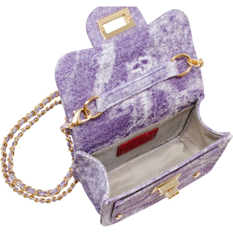 Zomi Gem Trend Accessories Tie Dye Quilted Denim Handbag - Purple