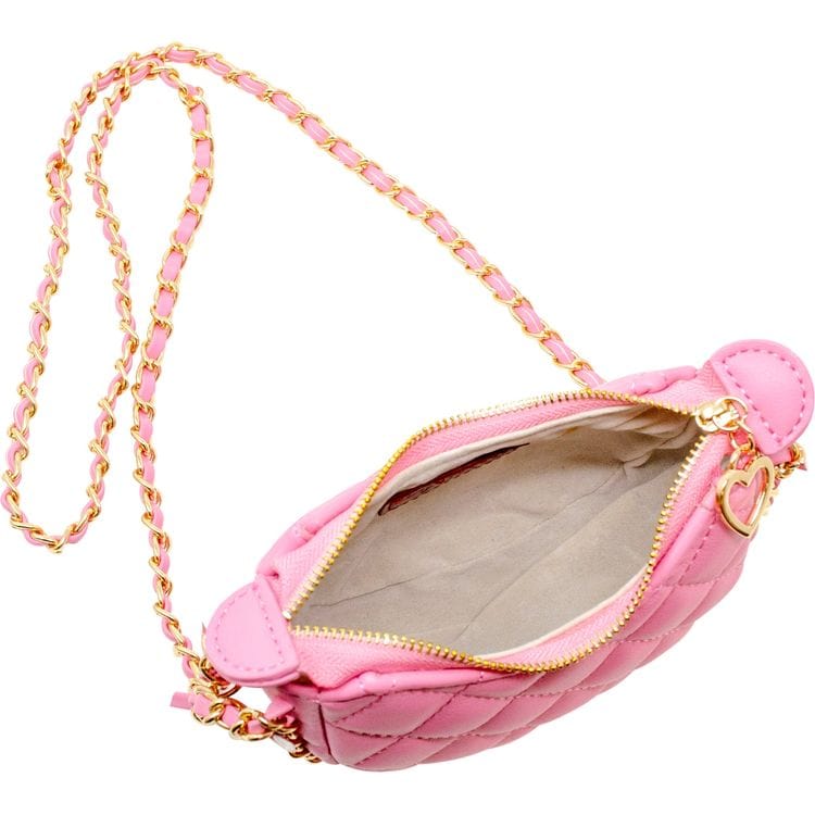 Zomi Gem Trend Accessories Tiny Quilted Chain Wrapped Hobo Bag - Pink