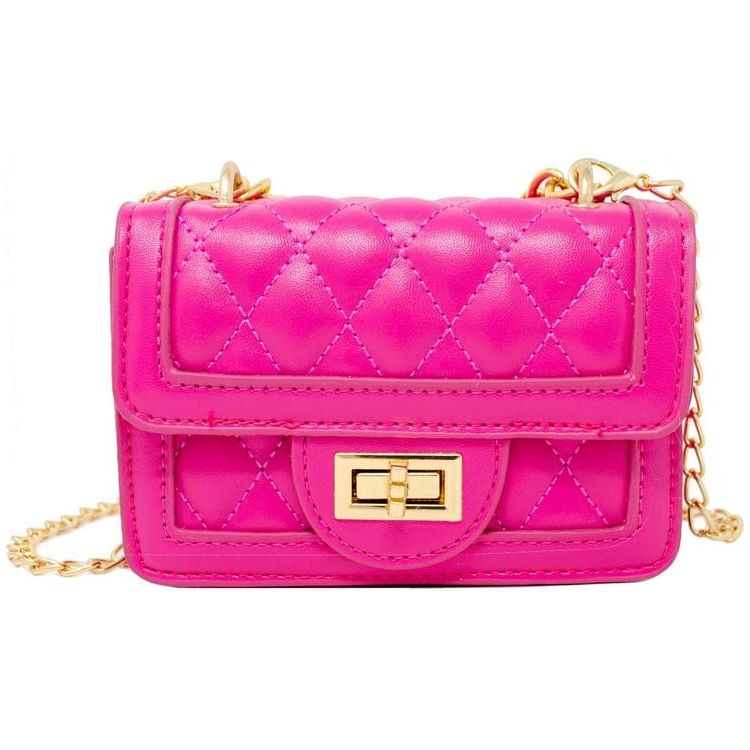 Tiny Quilted Flap Handbag - Hot Pink – FAO Schwarz