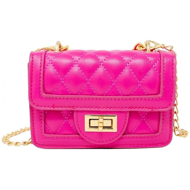 Zomi Gem Trend Accessories Tiny Quilted Flap Handbag - Hot Pink