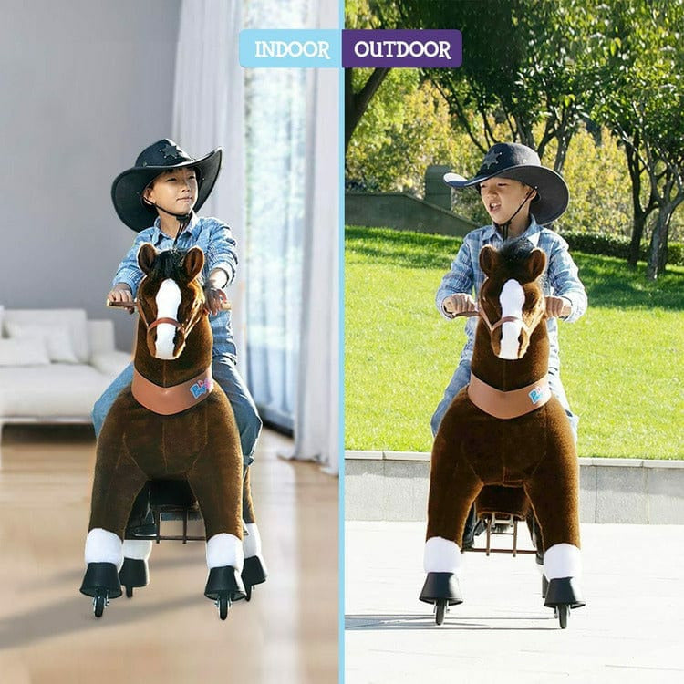  PonyCycle, Inc. -  Chocolate Brown Ride-On Horse - 7+ Years -  Preschool