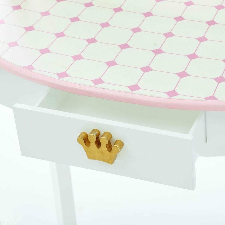  Teamson Kids -  Dreamland Castle Play Vanity Set - White / Pink -  Room Decor