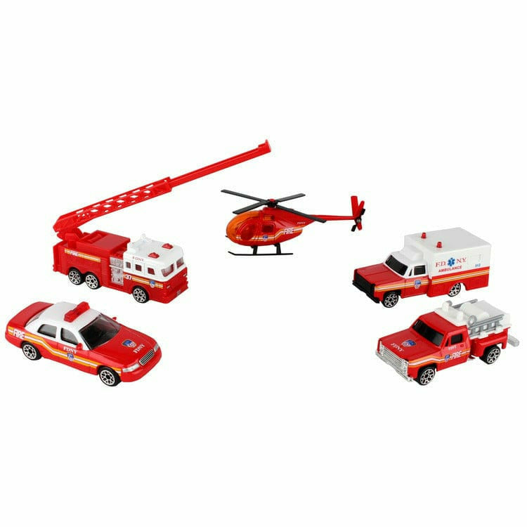  Daron Worldwide Trading, Inc. -  FDNY 5-Piece Vehicle Gift Pack -  Vehicles