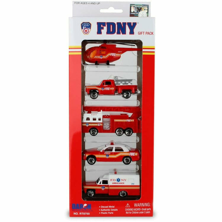  Daron Worldwide Trading, Inc. -  FDNY 5-Piece Vehicle Gift Pack -  Vehicles