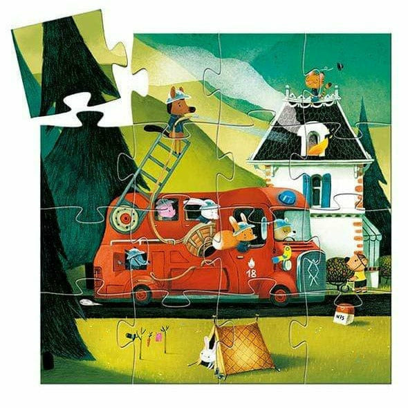  Djeco -  Fire Truck Mini Jigsaw Puzzle -  Puzzles