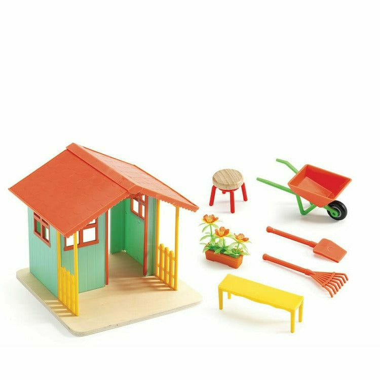  Djeco -  Garden Shed Dollhouse Set -  Dolls