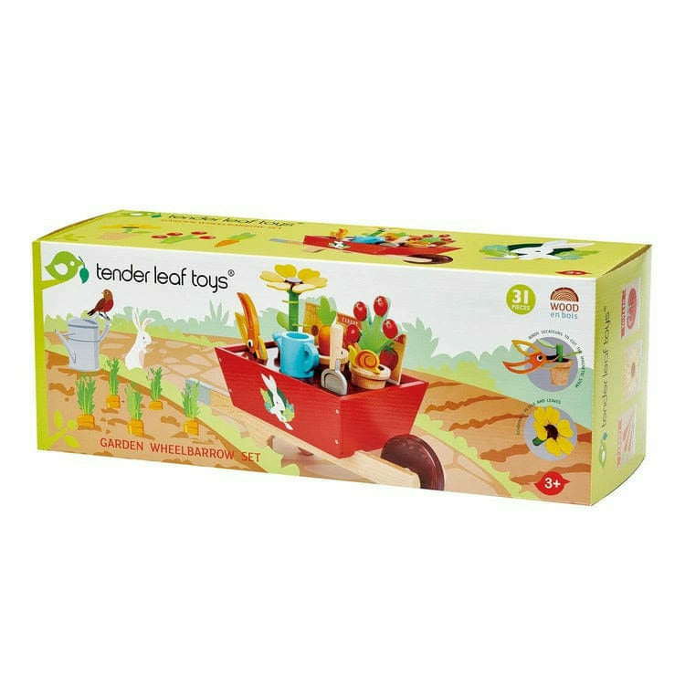  Tender Leaf Toys -  Garden Wheelbarrow Set -  Preschool