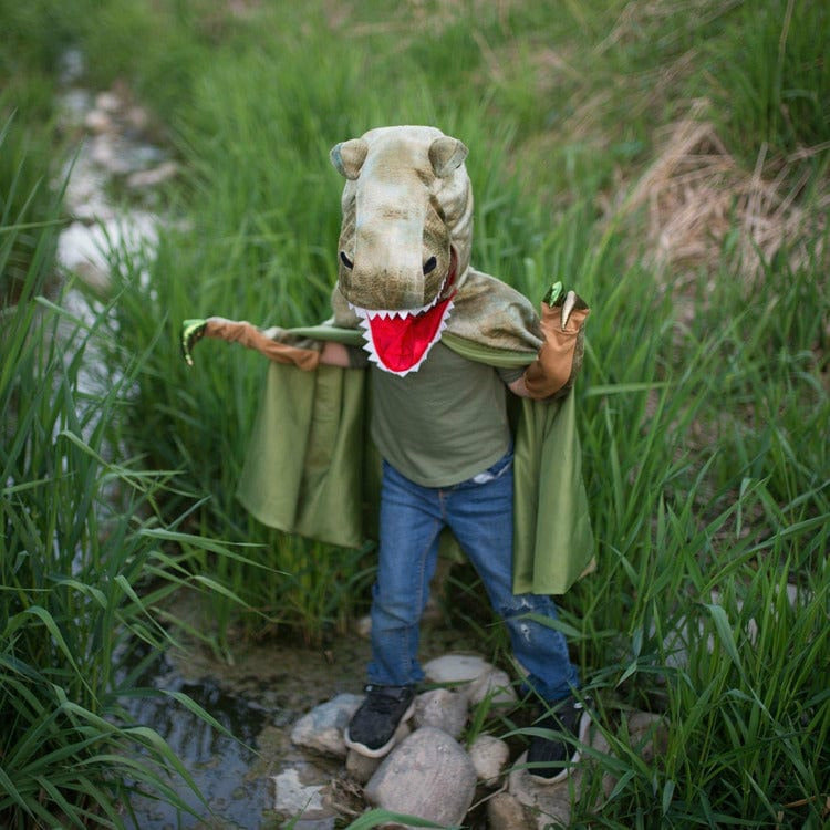  Great Pretenders -  Grandasaurus T-Rex Cape with Claws - Size 4-6 Years -  Dress up