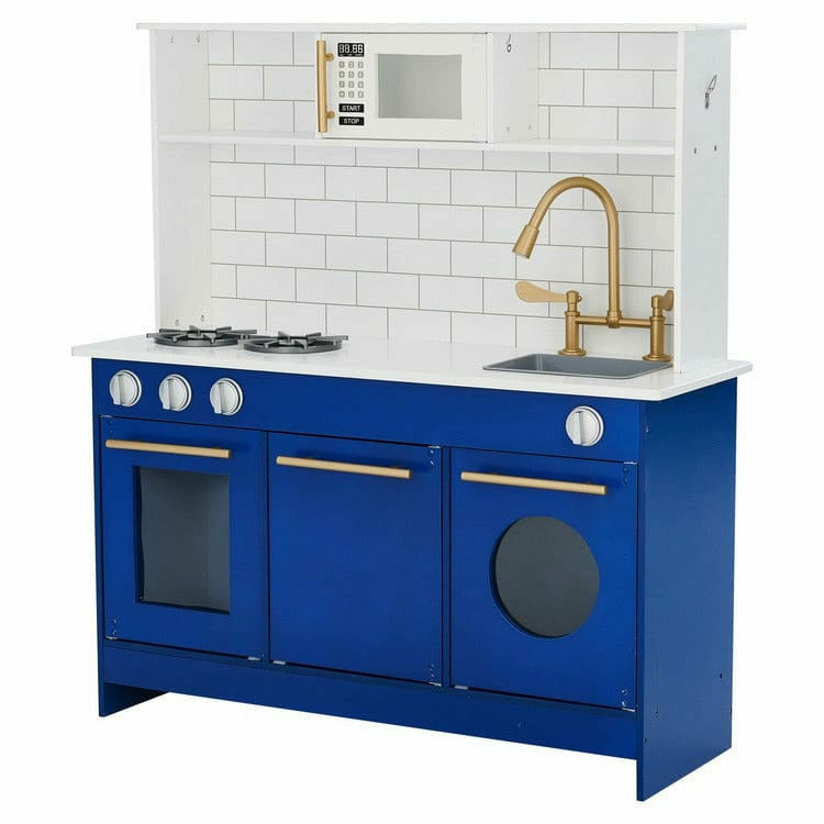  Teamson Kids -  Little Chef Berlin Modern Play Kitchen - White / Blue -  Preschool