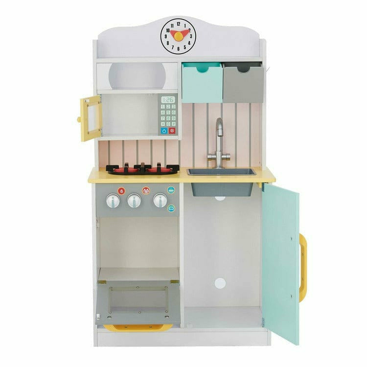  Teamson Kids -  Little Chef Florence Classic Play Kitchen - White/Green & Yellow -  Preschool