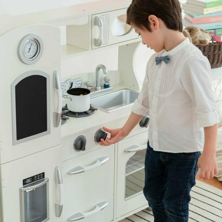  Teamson Kids -  Little Chef Westchester Retro Play Kitchen - Ivory -  Preschool