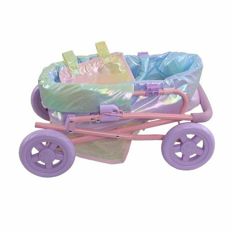  Teamson Kids -  Magical Dreamland Baby Doll Stroller & Carrier Iridescent -  Dolls