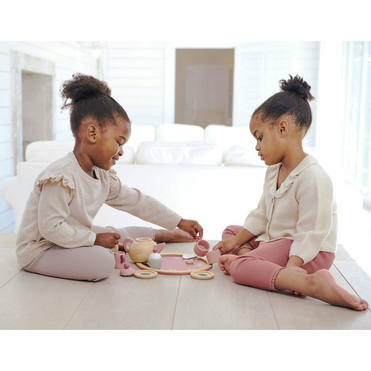  Tender Leaf Toys -  Mini Chef Wooden Birdie Tea Set -  Preschool