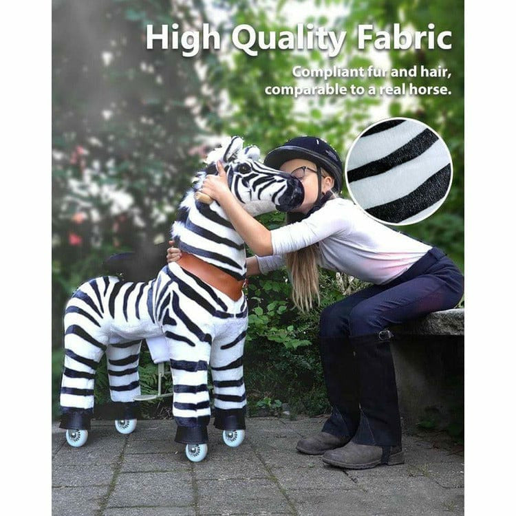 PonyCycle, Inc. -  Model U Ride-On Zebra - 3-4 Years -  Plush