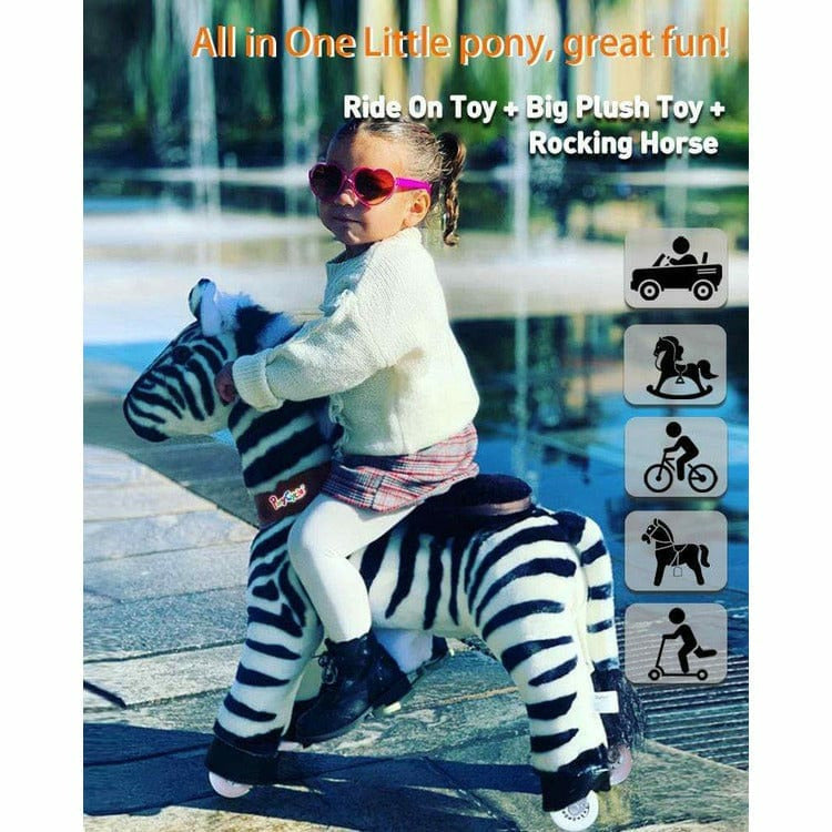  PonyCycle, Inc. -  Model U Ride-On Zebra - 3-4 Years -  Plush