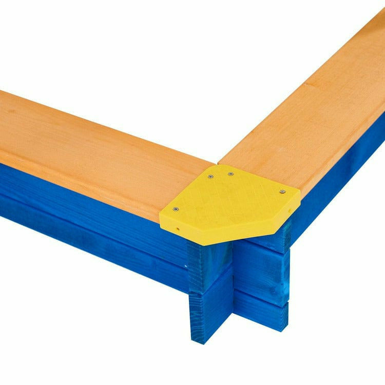  Teamson Kids -  Outdoor Summer Sand Box - Wood / Blue -  Outdoor