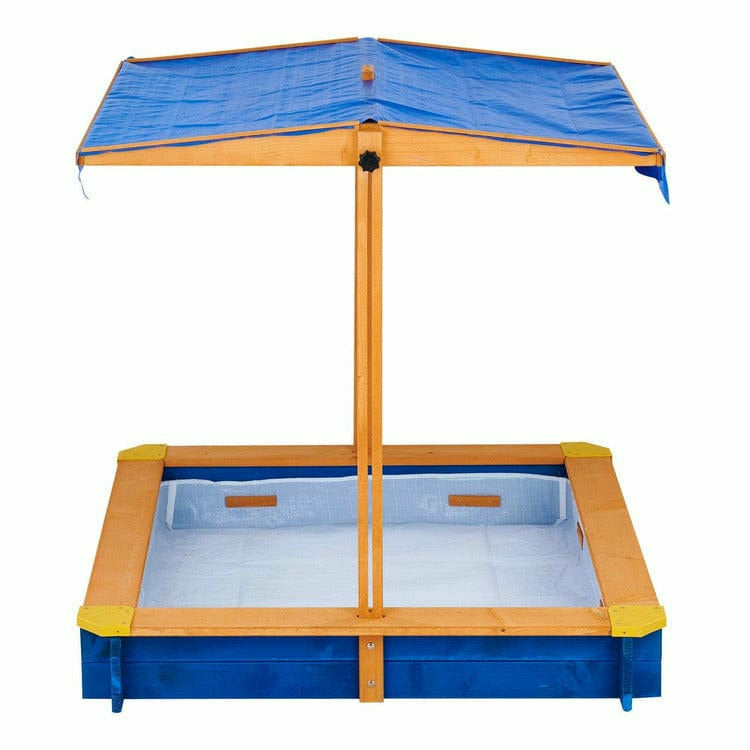  Teamson Kids -  Outdoor Summer Sand Box - Wood / Blue -  Outdoor
