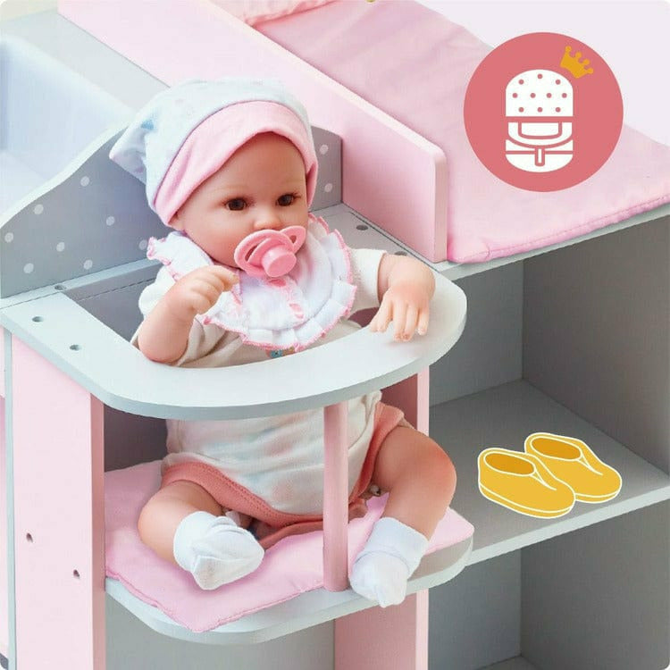  Teamson Kids -  Polka Dots Princess Baby Doll Changing Station -  Dolls