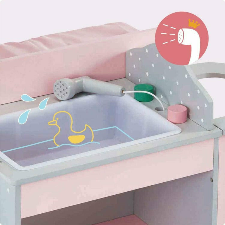  Teamson Kids -  Polka Dots Princess Baby Doll Changing Station -  Dolls