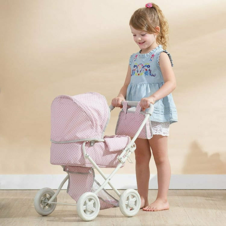play stroller for toddler Olivia's Little World Polka Dots Princess Baby Doll Deluxe Stroller