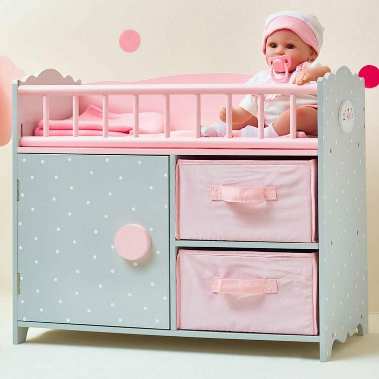  Teamson Kids -  Princess Baby Doll Crib with Cabinet and Cubby -  Dolls