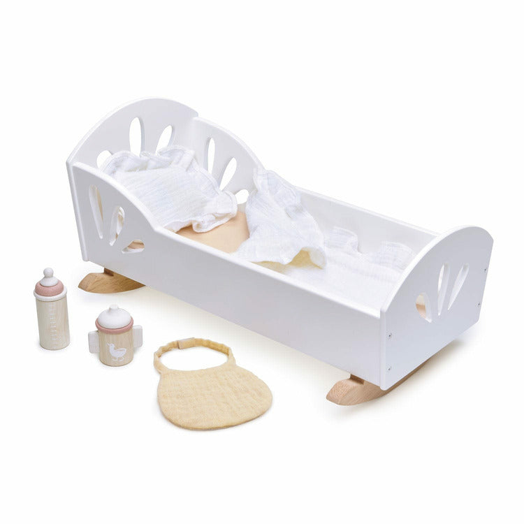  Tender Leaf Toys -  Sweet Swan Dolly Bed -  Dolls