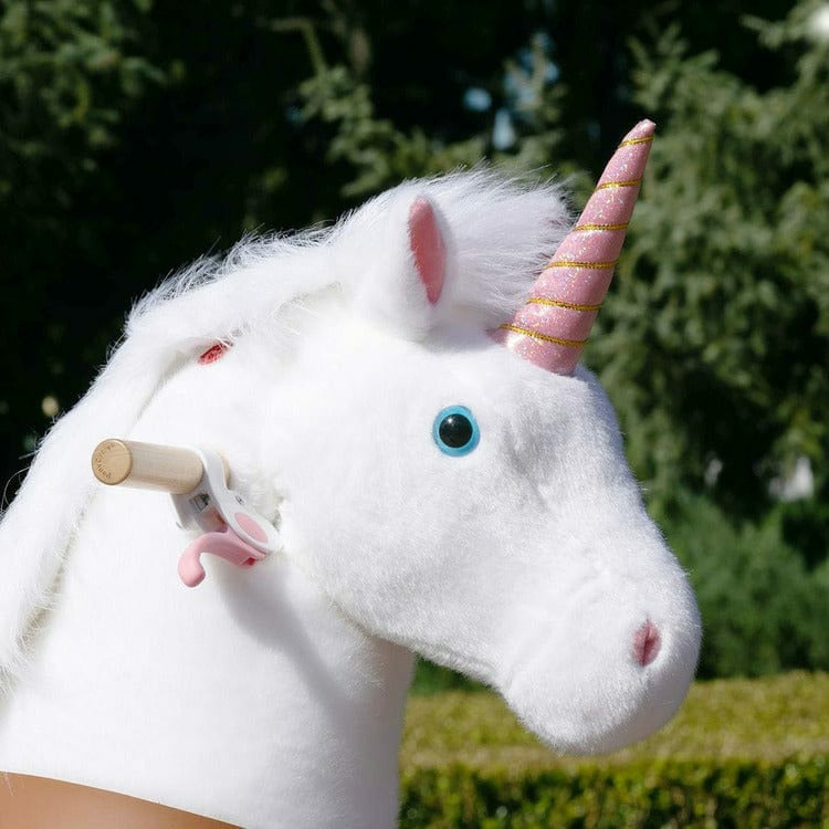  PonyCycle, Inc. -  White Model U Ride-On Unicorn - 7+ Years -  Preschool
