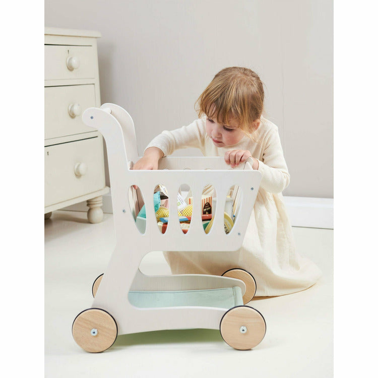  Tender Leaf Toys -  Wooden Shopping Cart -  Preschool