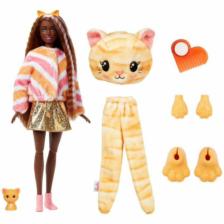 Barbie Barbie Barbie® Cutie Reveal™ Doll with Kitty Plush Costume & 10 Surprises