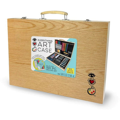 Bright Stripes Creativity Deluxe Wooden Everything Art Case