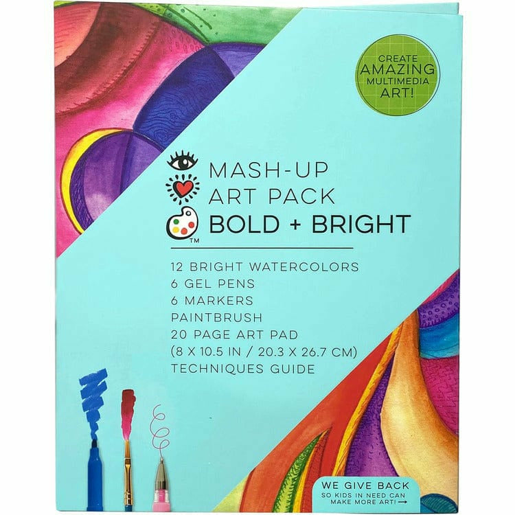 Bright Stripes Creativity iHeartArt Mash-Up Art Pack Bold + Bright Total Art Portfolio Set
