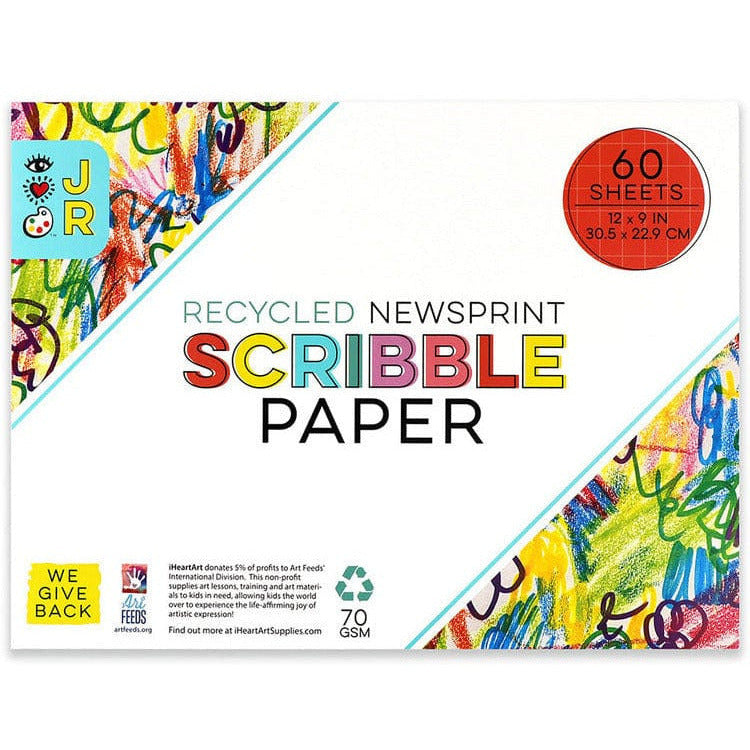 Bright Stripes Creativity JR Recycled Newsprint Scribble Pad