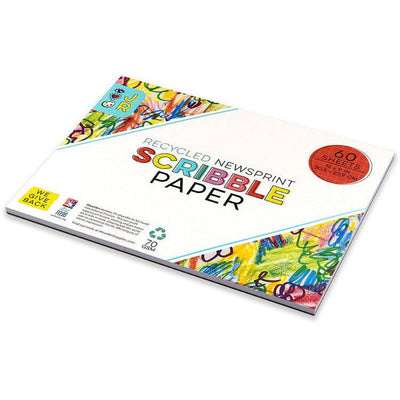 Bright Stripes Creativity JR Recycled Newsprint Scribble Pad