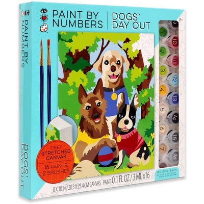 Bright Stripes Creativity Paint By Number - Dogs' Day Out