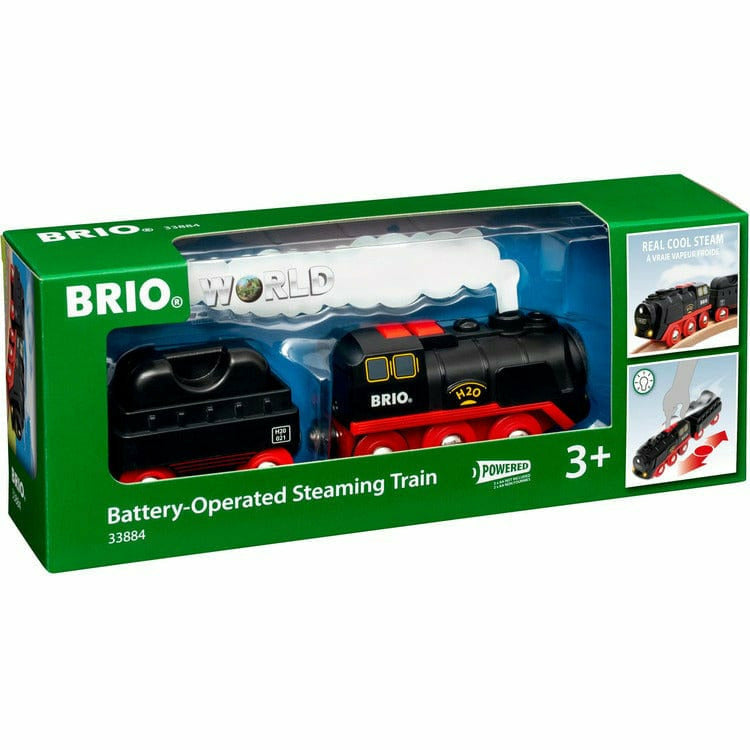 BRIO World - 33884 Battery-Operated Steaming Train 