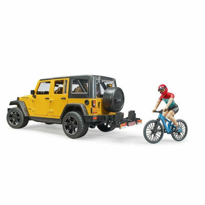 Bruder Vehicles Jeep Rubicon w mountain bike and figure