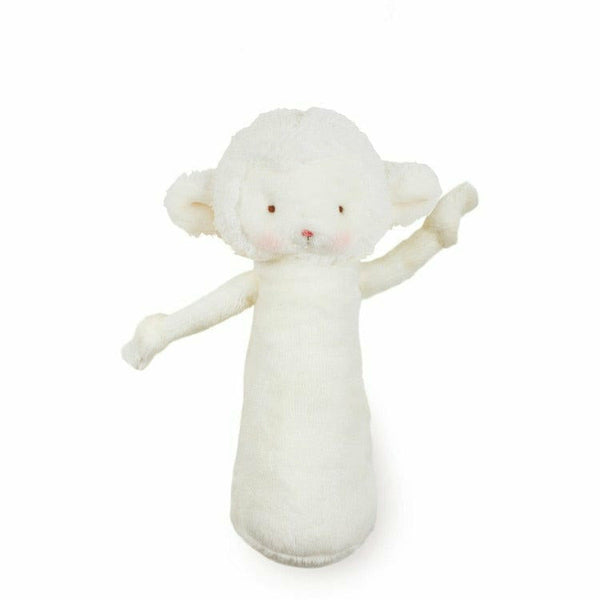 Friendly Chime Baby Rattle - White Lamb - rattle - $12.95 - Peregrine  Kidswear