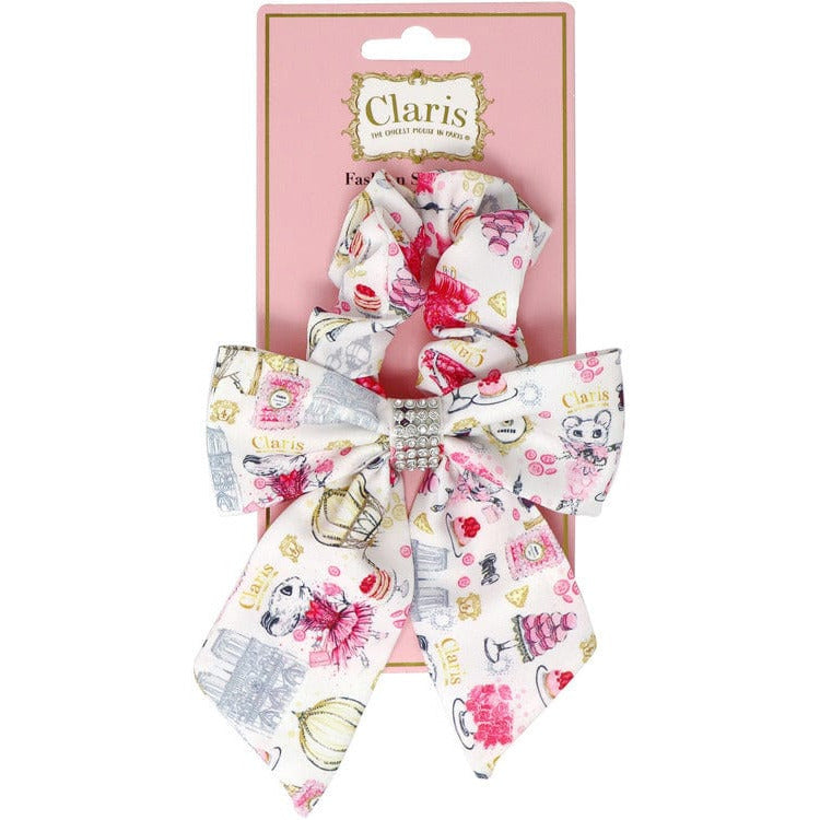 Claris - The Chicest Mouse in Paris™ Trend Accessories Claris Fashion Hair Scrunchie with Bow