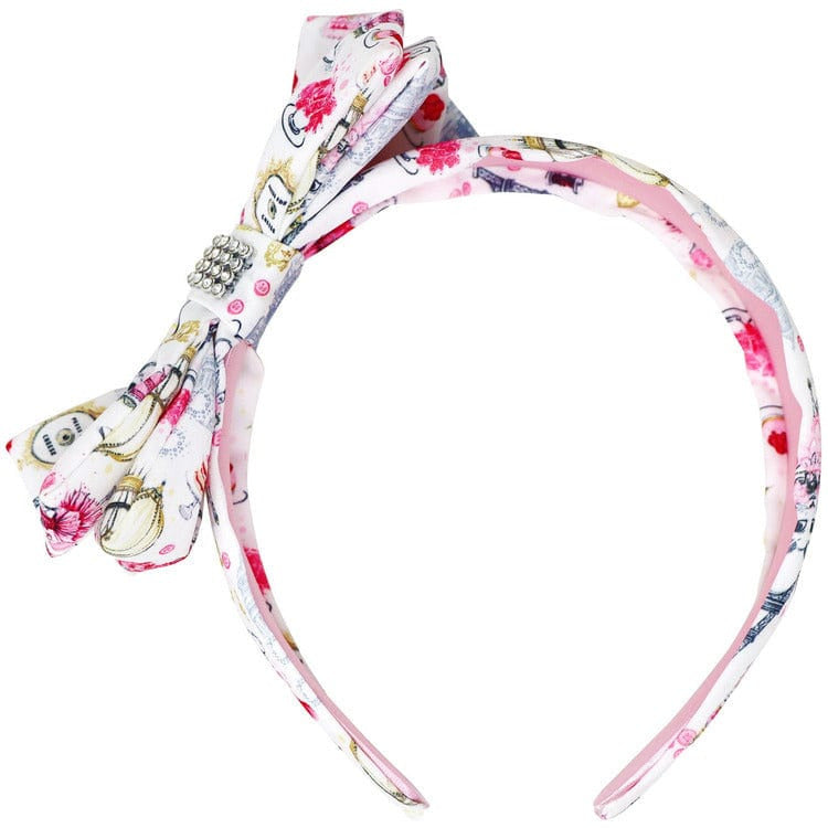 Claris - The Chicest Mouse in Paris™ Trend Accessories Claris Fashion Print Headband with Bow