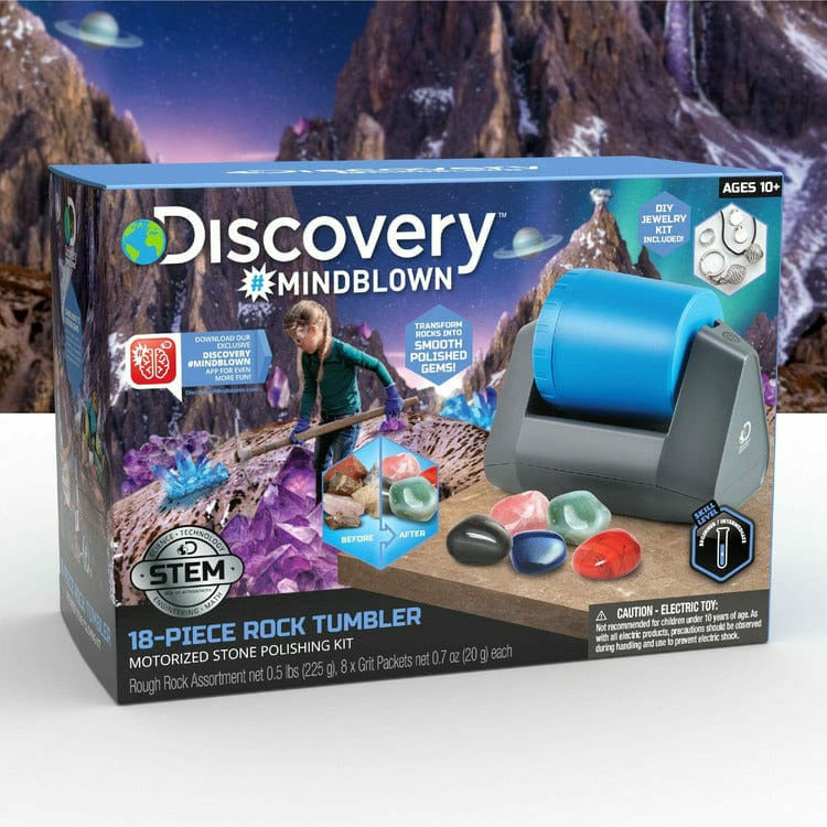 Discovery Mindblown STEM 18-Piece Rock Tumbler Set
