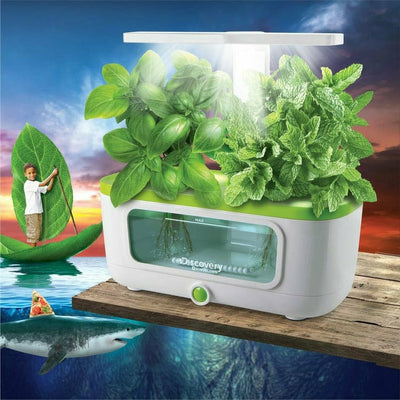 Discovery Mindblown STEM LED Glow Grow Indoor Water Herb Garden Kit,