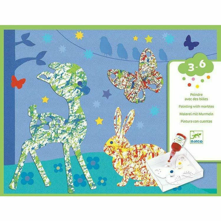 Djeco Creativity Colorful Parade Painting with Marbles Set
